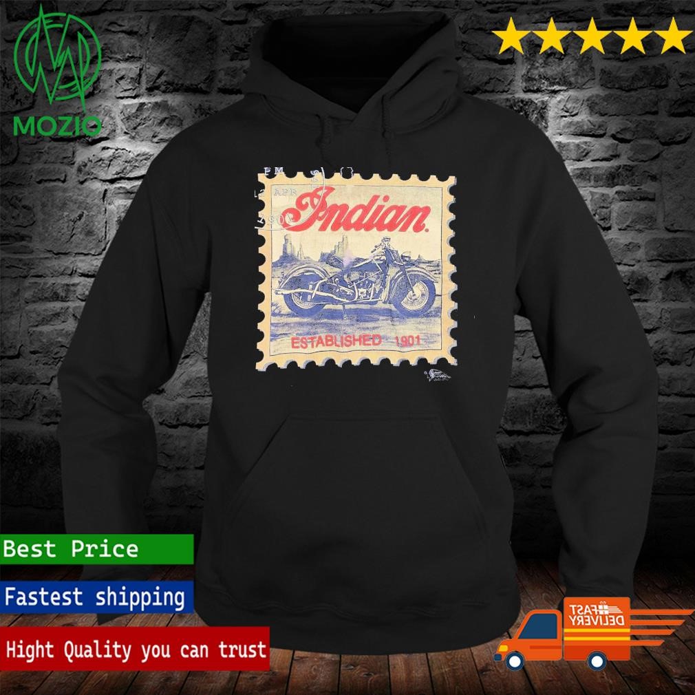 1901 Vintage Indian Motorcycle Pullover Hoodie