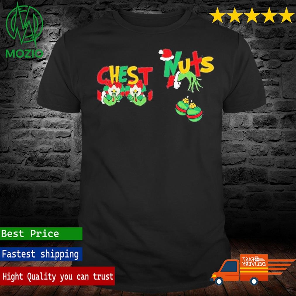 Chest And Nuts Funny Christmas Grinch Hand Holding Boobs Christmas 2023  Gift Holiday T-Shirt, hoodie, sweater, long sleeve and tank top