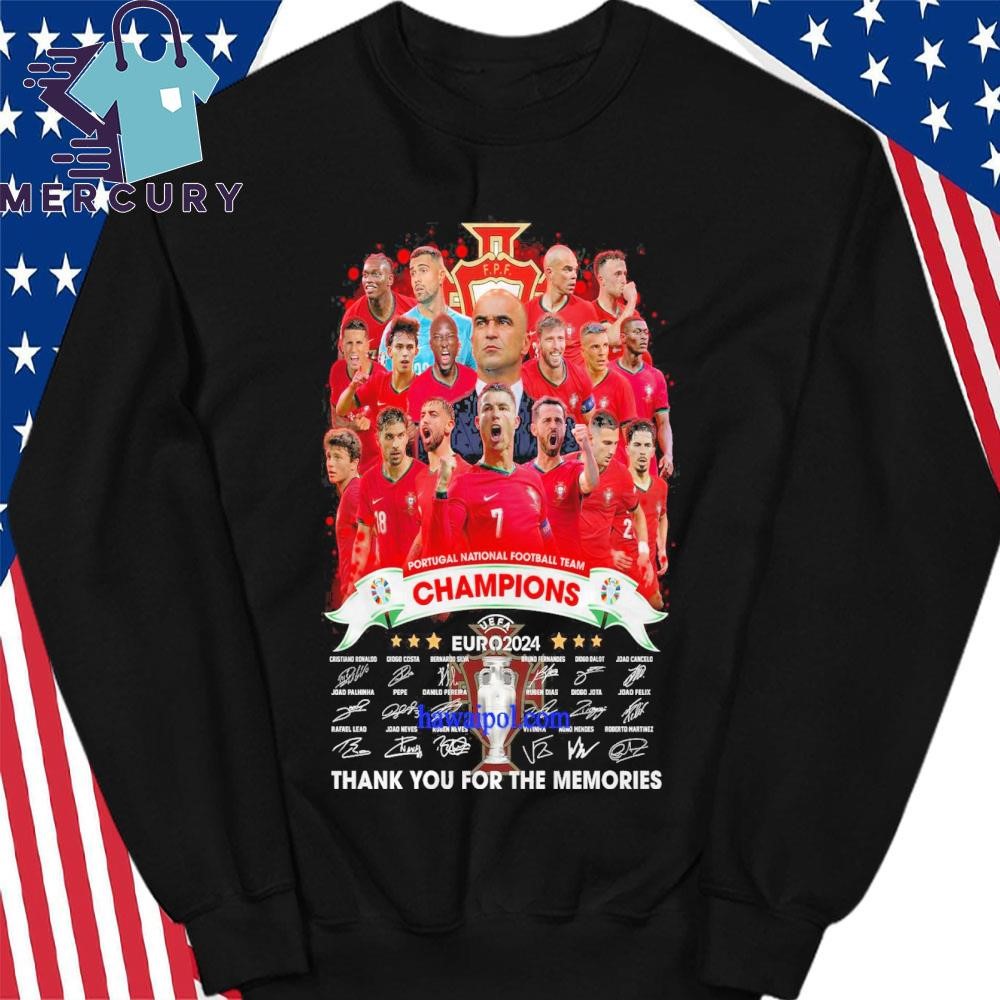 Portugal National Football Team Champions Euro 2024 Thank You For The Memories T Shirt hoodie sweater long sleeve and tank top