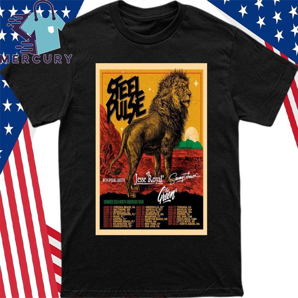 Steel Pulse Lion Musical T-Shirt Steel Pulse Lion Musical T-Shirt