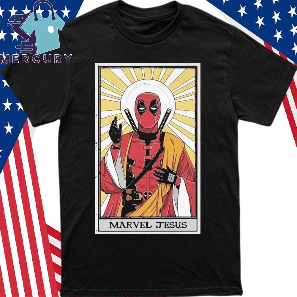 Design Deadpool The True Marvel Jesus Our Saviour T Shirt hoodie sweater long sleeve and tank top