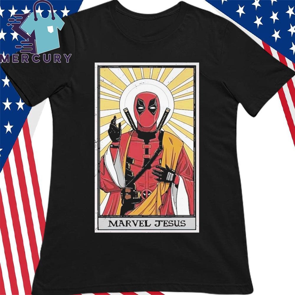 Design Deadpool The True Marvel Jesus Our Saviour T Shirt hoodie sweater long sleeve and tank top