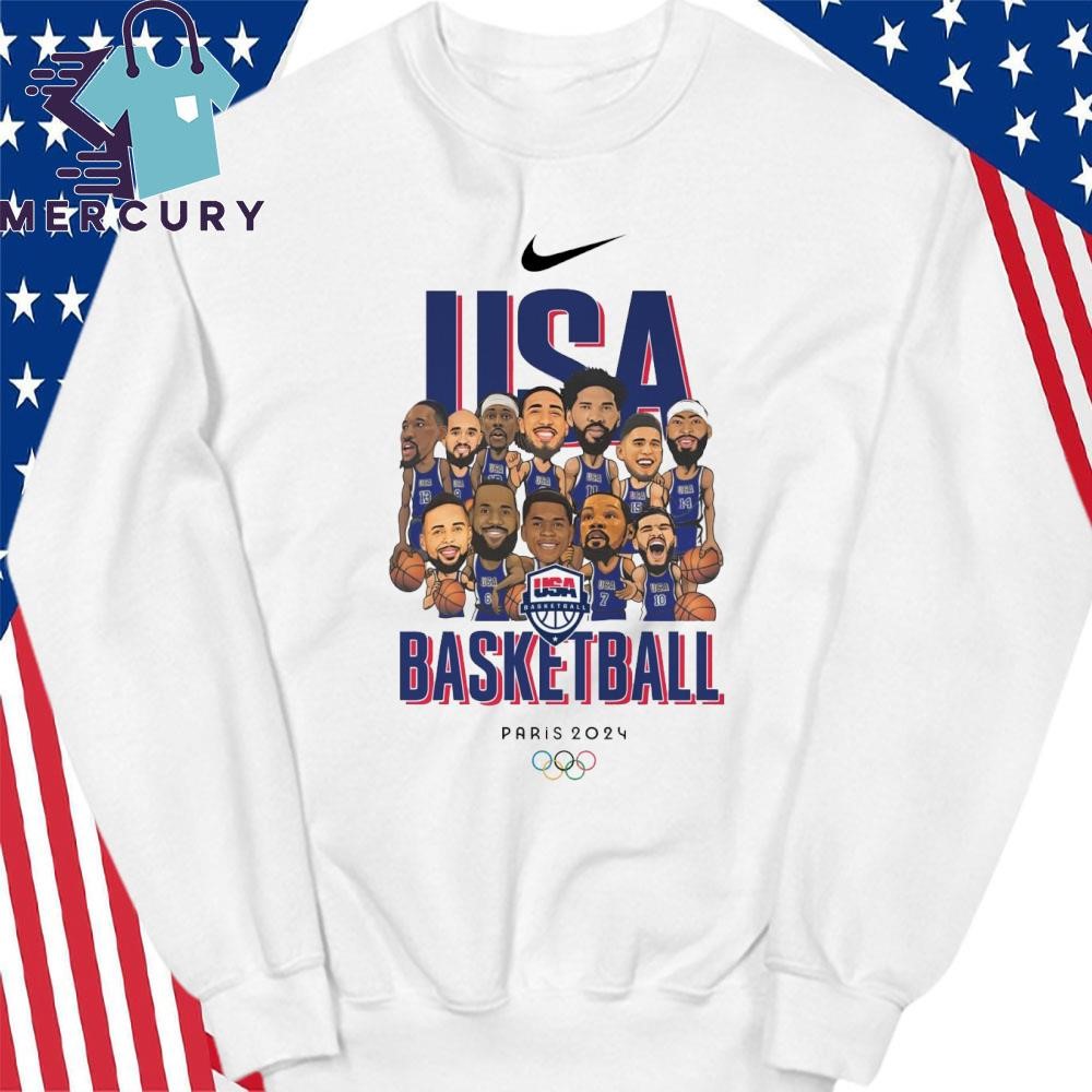 Design Nike Team USA Men s Basketball Paris 2024 Champions Shirt hoodie sweater long sleeve and tank top