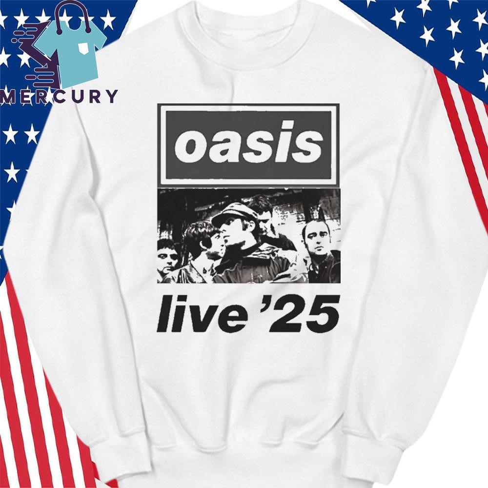 Oasis Tシャツ Long Sleeve Live'25 バンド 限定 UK Design Oasis Live