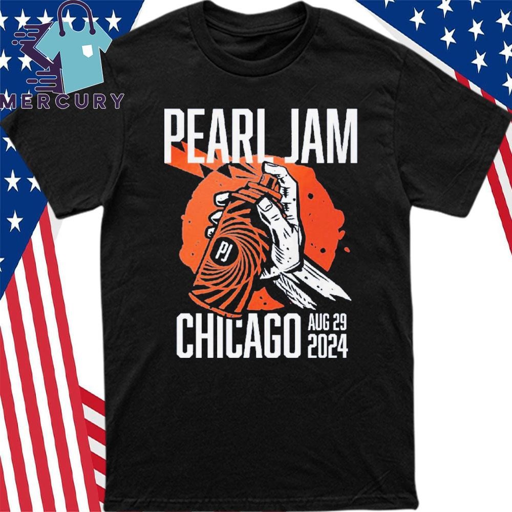 Pearl Jam Tシャツ アートワーク付き Design Pearl Jam at Wrigley Field, Chicago, IL, USA on