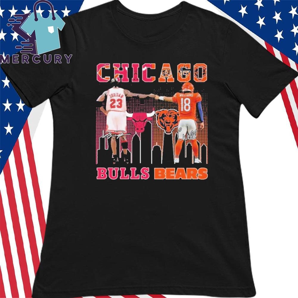 2023 Chicago Team Sport Chicago Bulls Chicago Blackhawks Chicago Bears  Chicago Cubs Shirt, image size:1000x1000