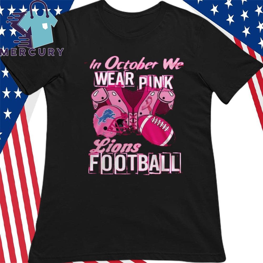 Pink detroit lions shirt best sale