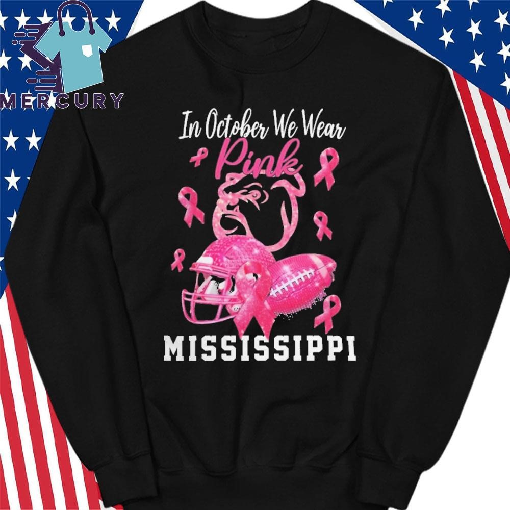 October We Wear Pink Bulldog Breast Cancer Awareness Month  T-Shirt