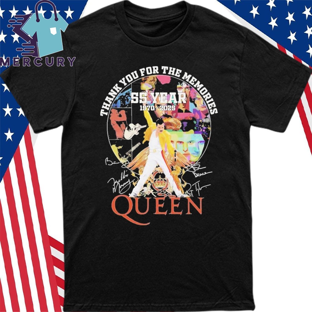 Official Thank You For The Memories 55 Years 1970 2025 The Queen Band T Shirt hoodie sweater long sleeve and tank top