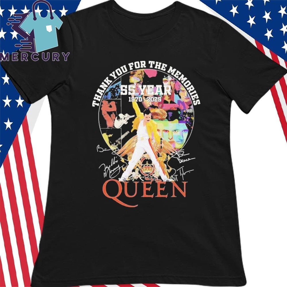 Official Thank You For The Memories 55 Years 1970 2025 The Queen Band T Shirt hoodie sweater long sleeve and tank top