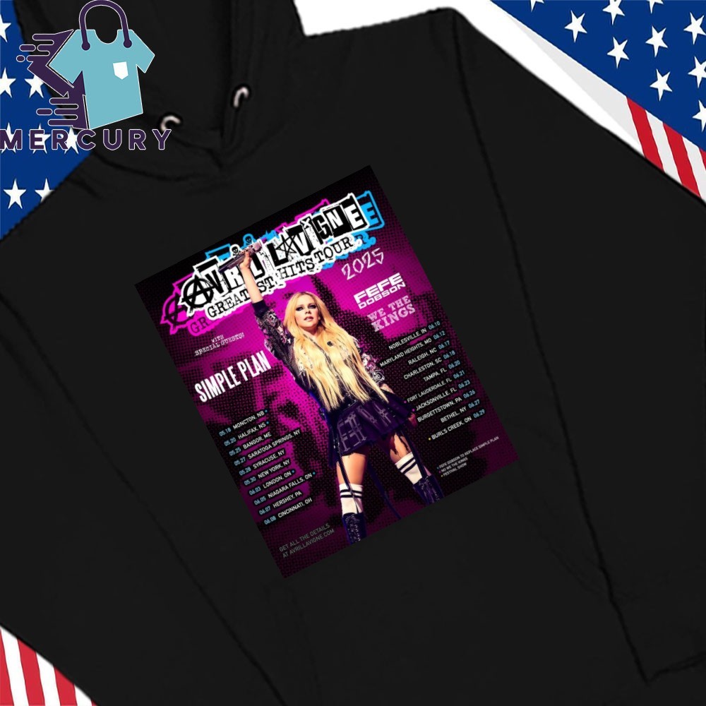 Official Avril Lavigne Greatest Hits Tour 2025 Poster Shirt