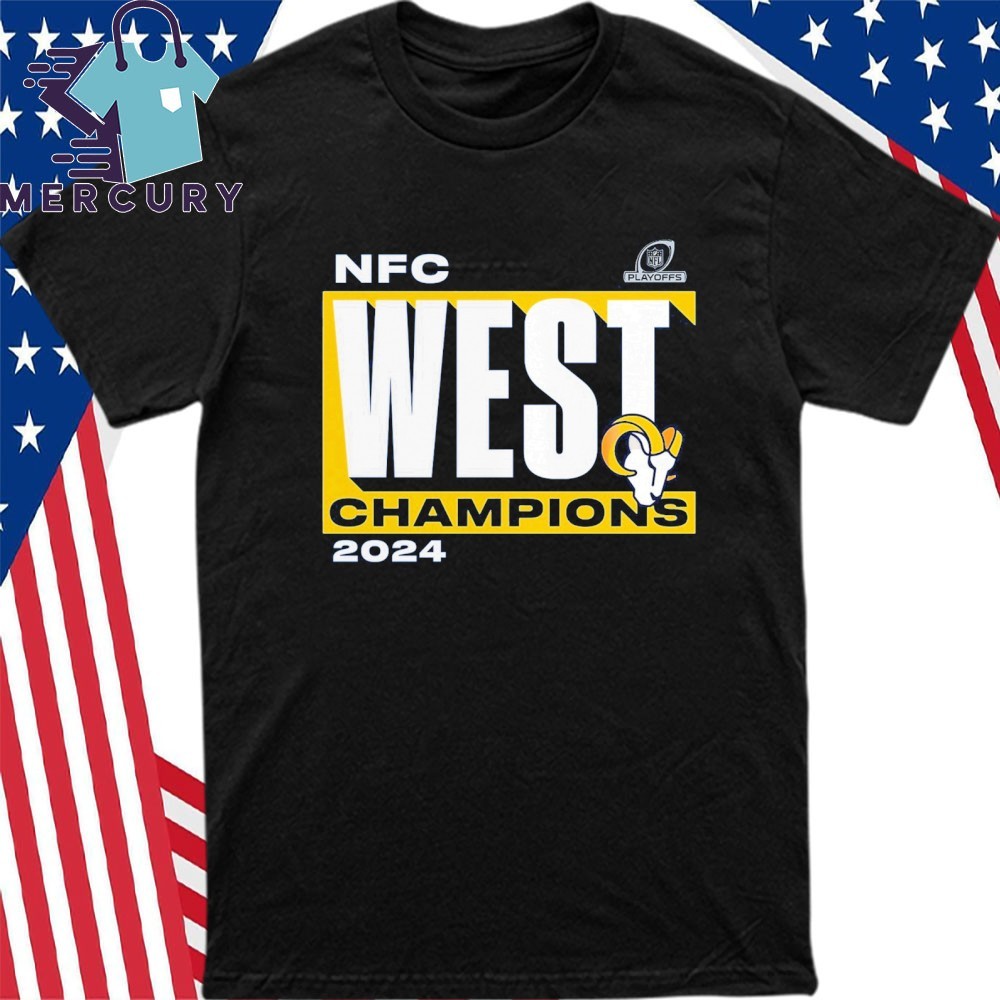 Official Los Angeles Rams 2024 NFC West Division Champions Shirt hoodie sweater long sleeve and tank top