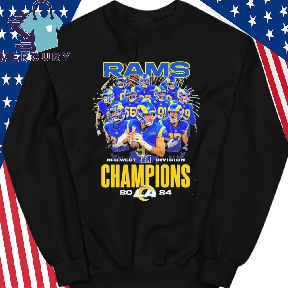 Official Los Angeles Rams NFC Weat Division Champions 2024 Shirt hoodie sweater long sleeve and tank top