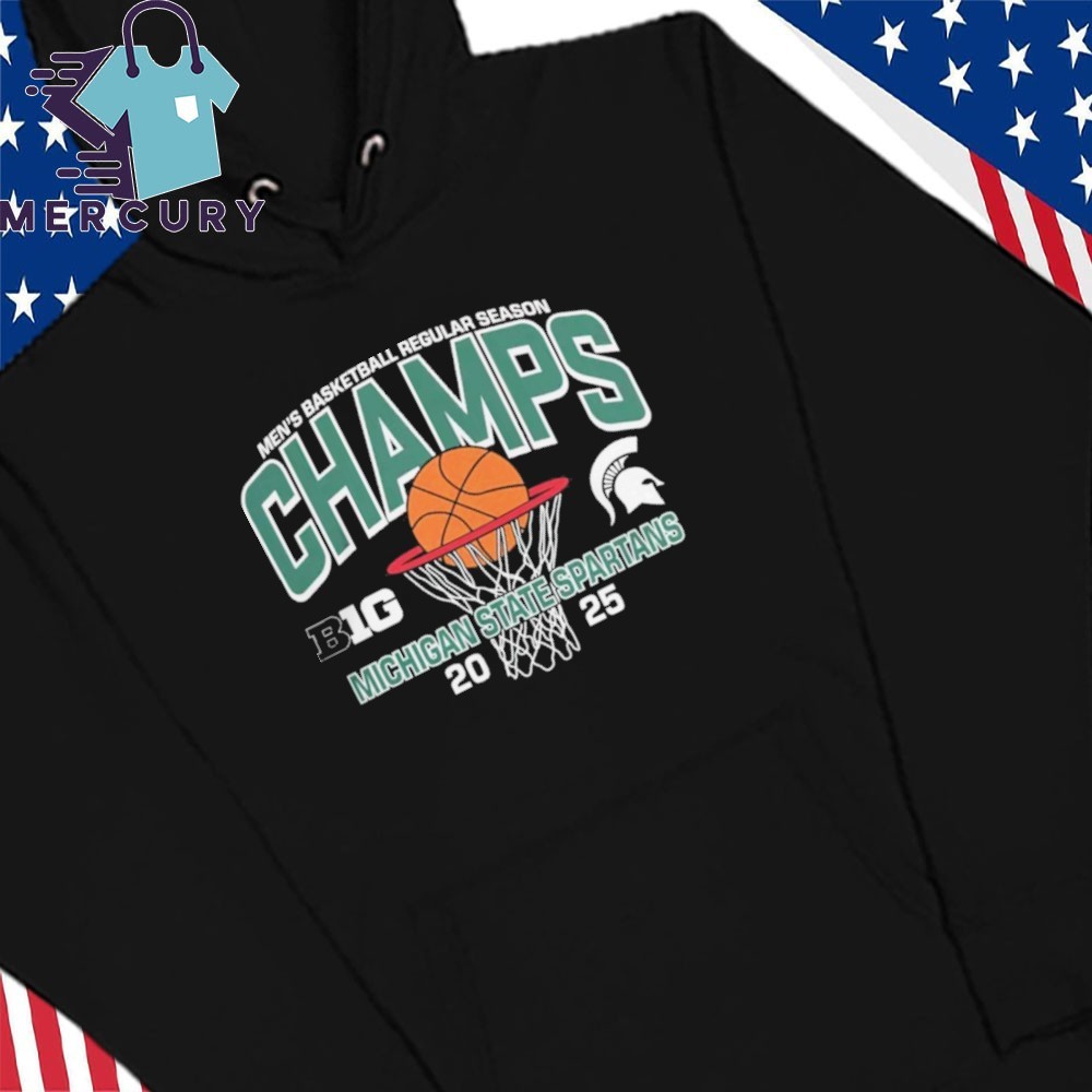 thumbnail image 2 of Michigan State Spartans Men's Basketball 2025 Big Ten Champions Pullover Hoodie - Officially Licensed 2 of 10
