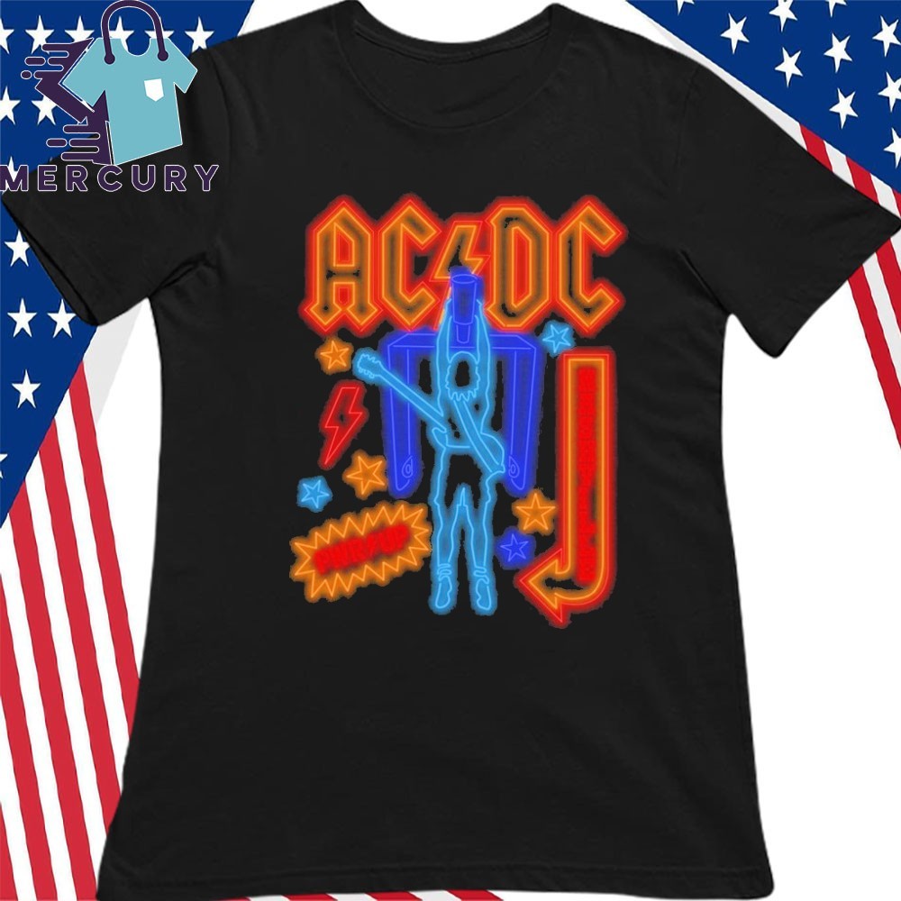 Acdc Shirt AC/DC ACDC Lightning Bolt Embroidered Sew-on