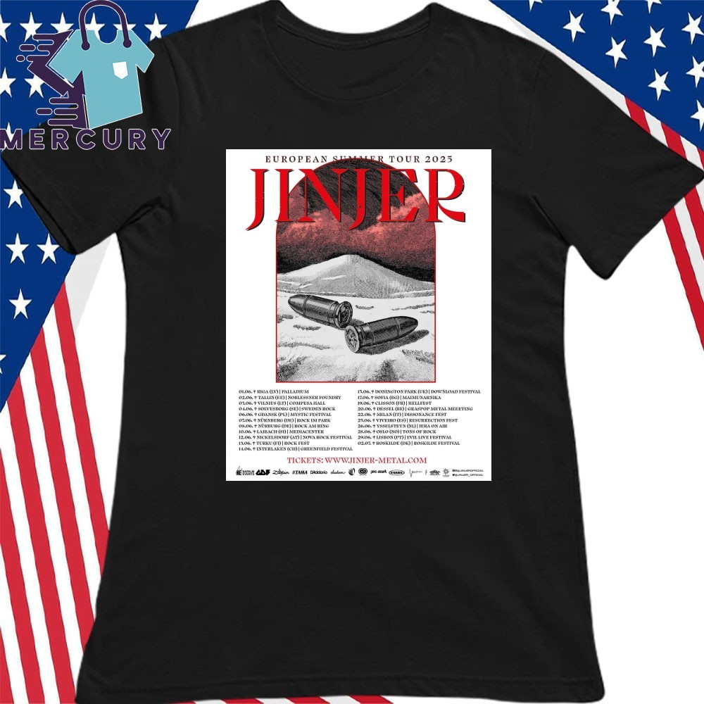 JINJER 2025 Japan Tour T-Shirt Size M, Duel Asia Tee, Brand