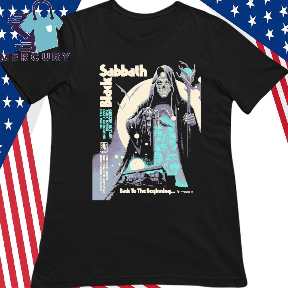 Official Back To The Beginning Black Sabbath Skeleton Shirt