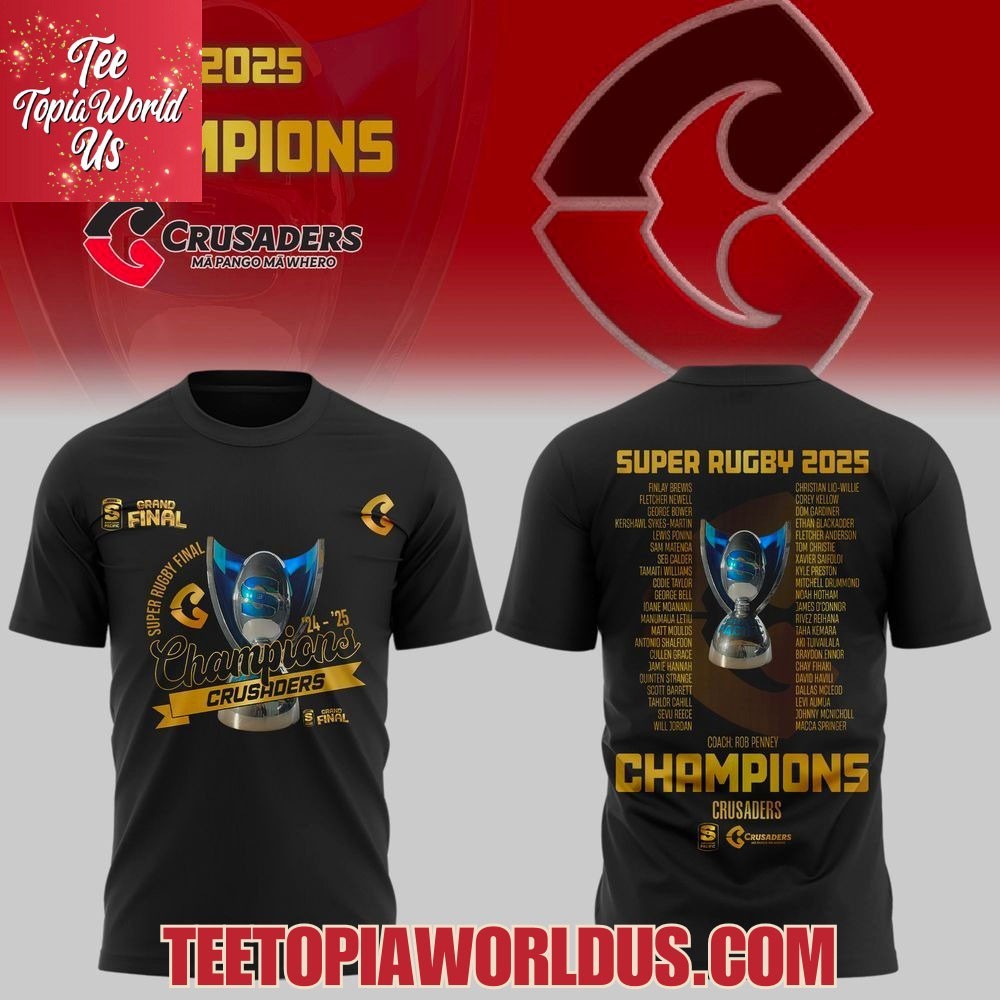 Official Crusaders Super Rugby Finals Champions 2025 Shirt