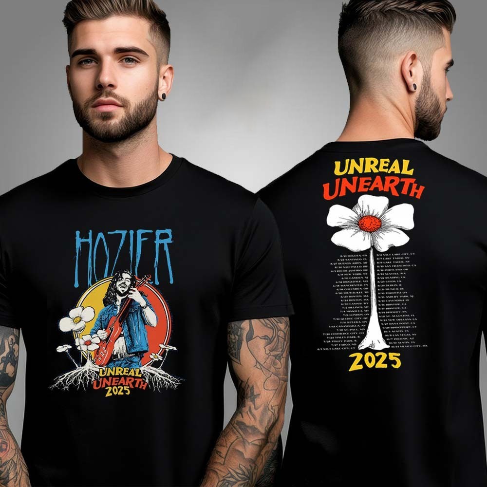 Official Hozier Unreal Unearth 2025 Flower Tour Tee Two