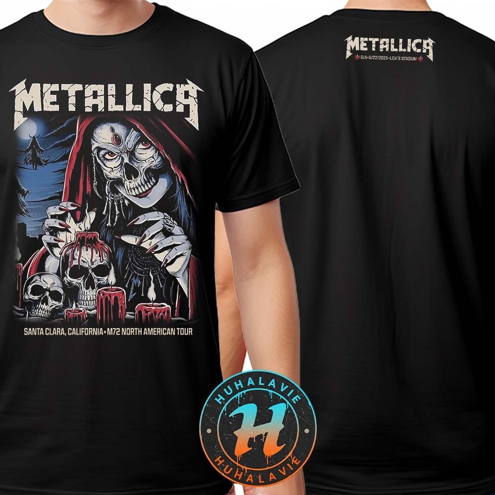 Official Metallica Night 2 Tee M72 Santa Clara 2025 Art By