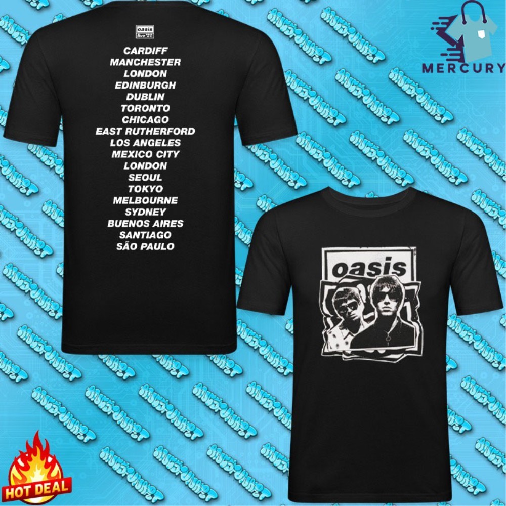 Official Oasis Live 25 Cut Out Photo Tour Shirt, hoodie, sweater