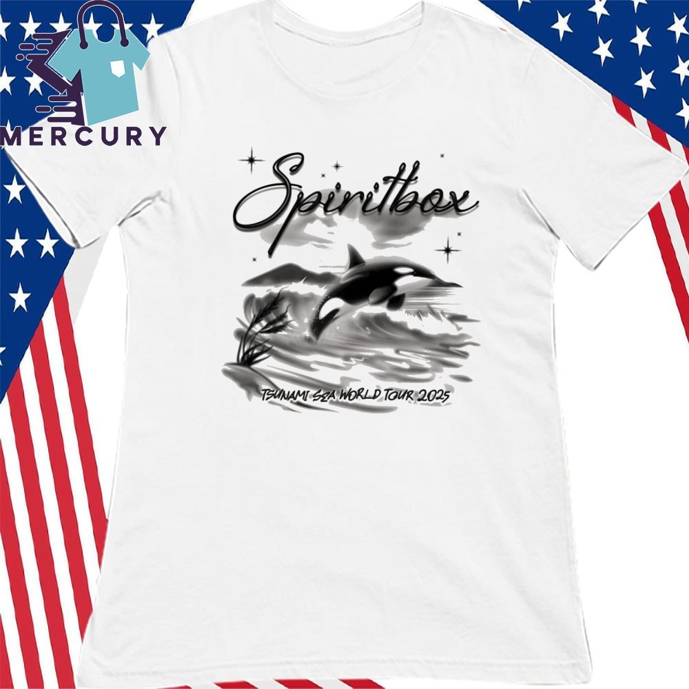 Official Spiritbox Tsunami Sea World Tour 2025 Airbrush Orca Shirt
