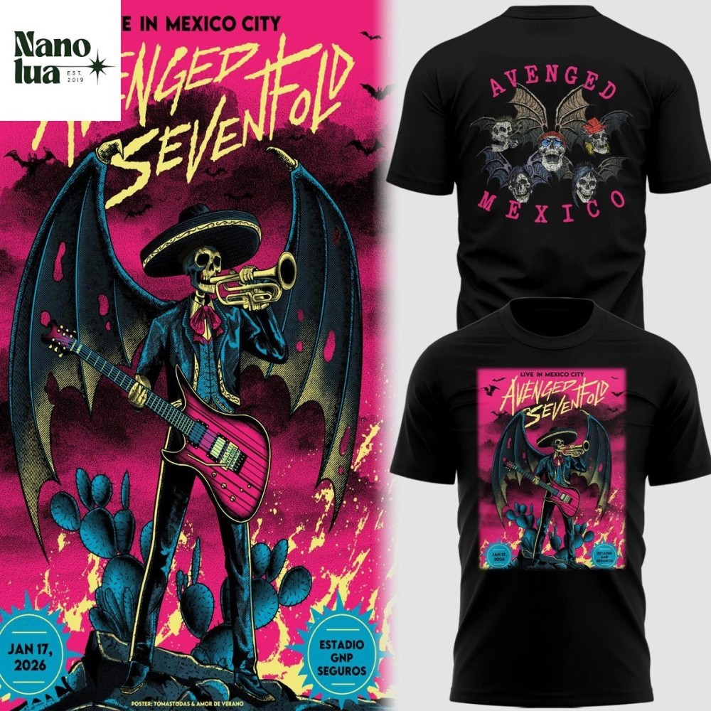Official Avenged Sevenfold Live In Mexico City Tour 2026 Shirt